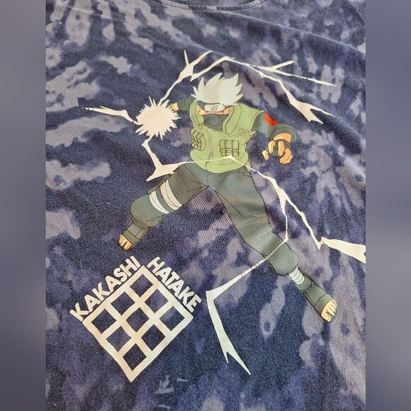 Mens‎ Naruto Kakashi Hatake CultureFly Tie Dye Puffy Tag Medium T-Shirt Anime - Picture 4 of 7